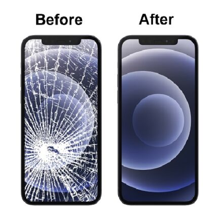 iPhone 12 before and after a screen replacement - Celtic Repairs